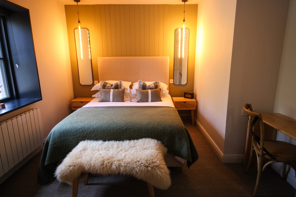 Bedroom in a Luxury Eco Cottage at The Deerstone, Glendalough.