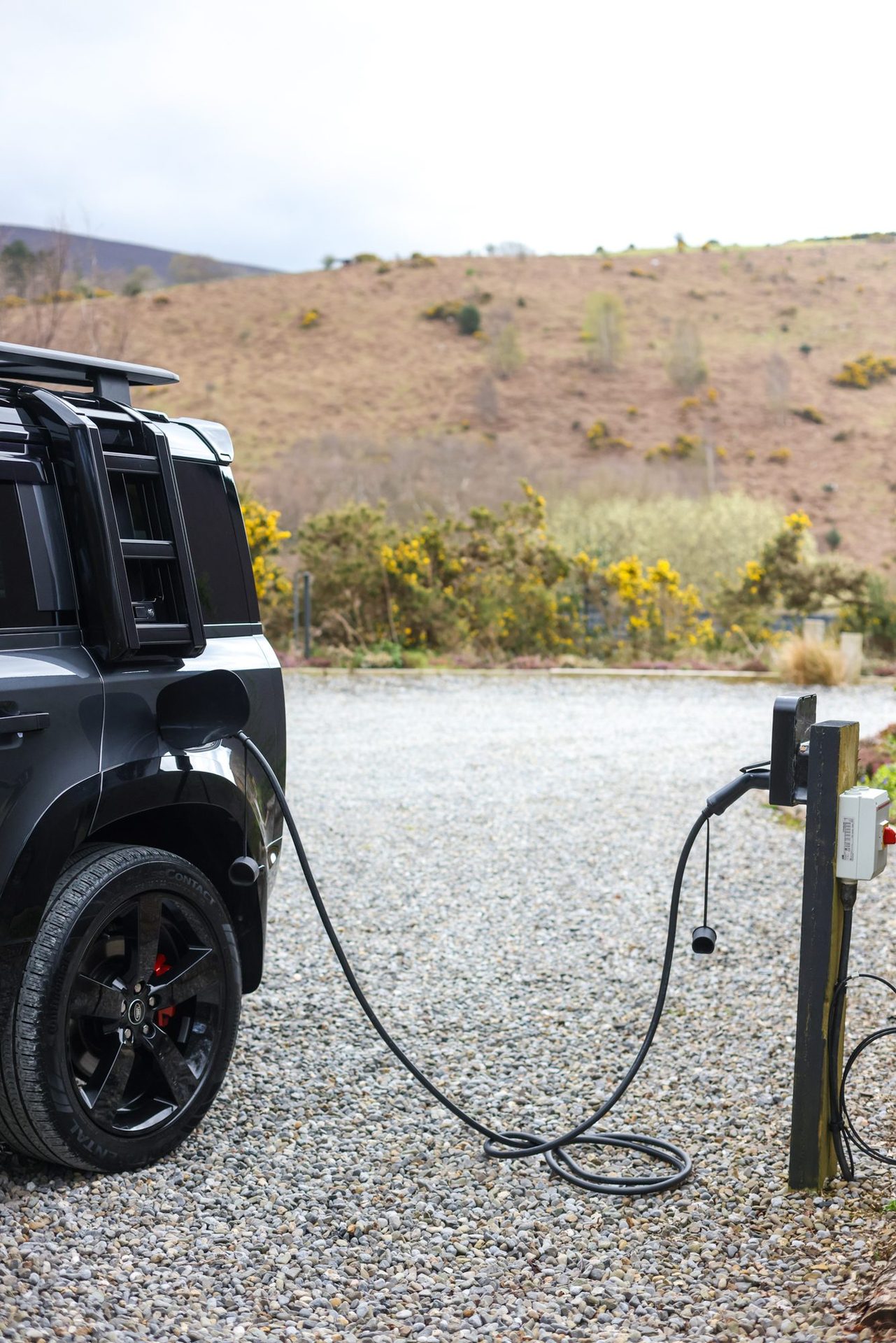 Electric vehicle charging at The Deerstone.
