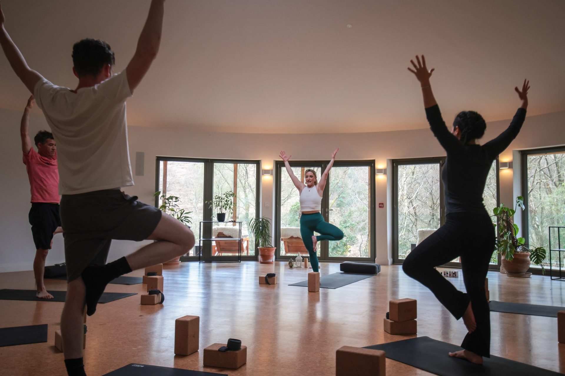 Yoga in the Roundhouse at The Deerstone.
